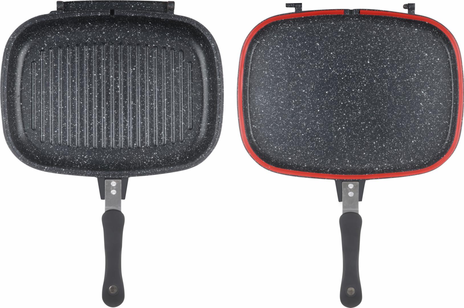 TIGAIE DUBLA DREPTUNGHIULARA TIP GRILL,ALUMINIU,32x24x7.5 CM,DARK LINE INDUCTIE, COOKING - imagine 6