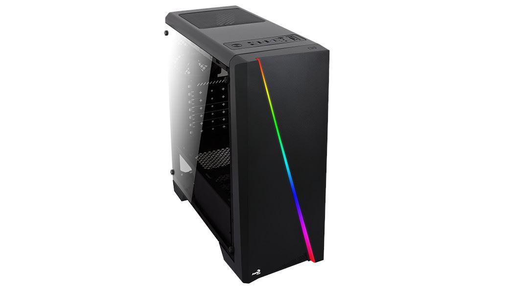 Carcasa Aerocool Cylon Tempered Glass neagra, SPCC Steel ATX Mid - imagine 3