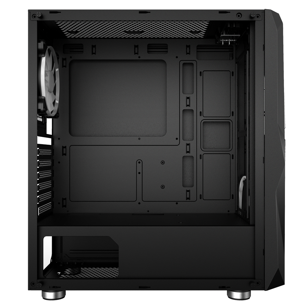 Carcasa nJoy Fort, Middle Tower, ATX, fara sursa, Black - imagine 4