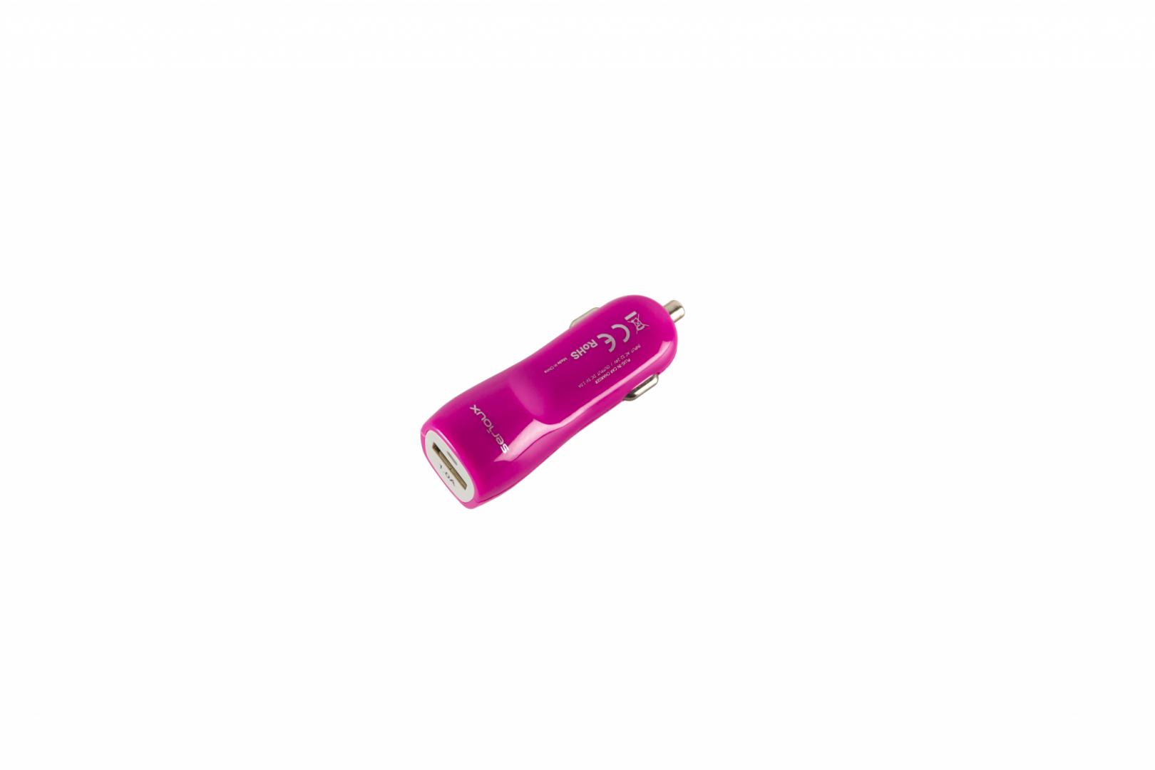 Incarcator de masina Serioux port USB 1A, diverse culori, bulk - imagine 5