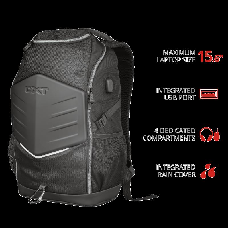 Rucsac Trust GXT 1255 Outlaw Gaming Backpack 15.6" Black - imagine 3