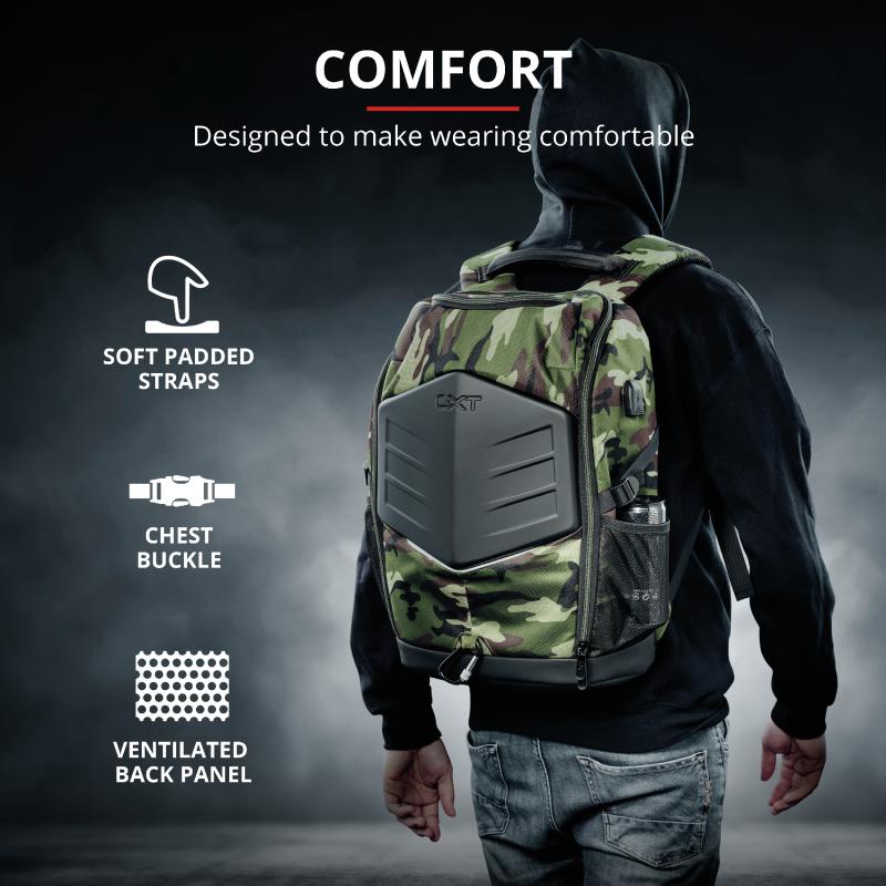 Rucsac Trust GXT 1255 Outlaw Gaming Backpack 15.6" Camo - imagine 11