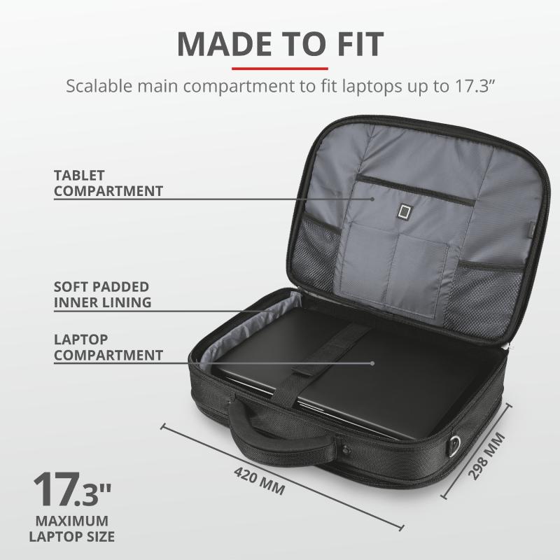 Geanta Trust Sydney Carry Bag for 17" laptops - black - imagine 4