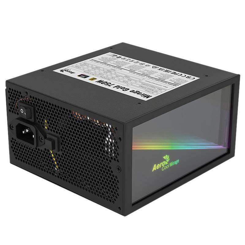 Sursa full modulara Aerocool Mirage Gold 750W neagra iluminare aRGB, - imagine 4