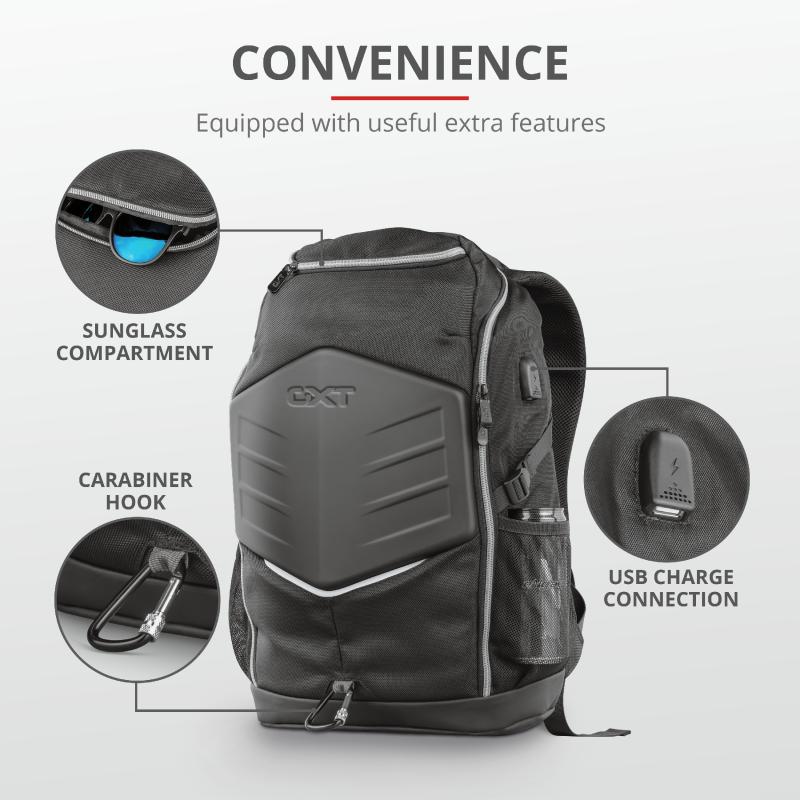 Rucsac Trust GXT 1255 Outlaw Gaming Backpack 15.6" Black - imagine 10