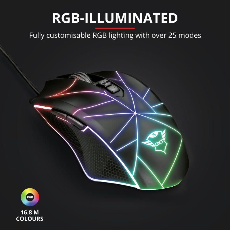 Mouse cu fir GXT 160X, Ture RGB Gaming Mouse, negru - imagine 6