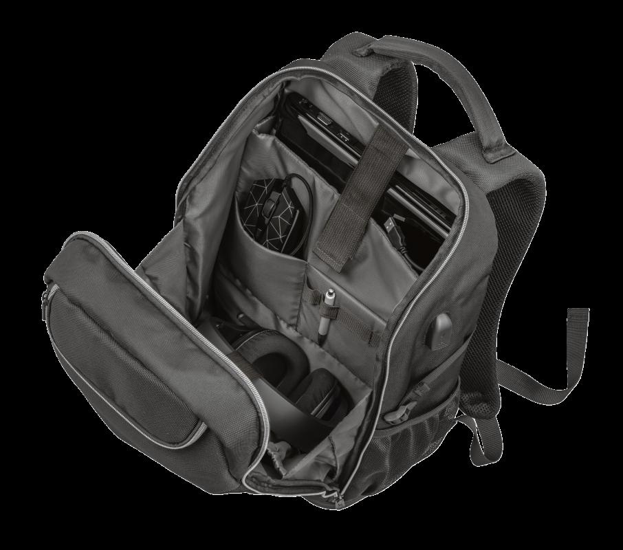 Rucsac Trust GXT 1255 Outlaw Gaming Backpack 15.6" Black - imagine 7