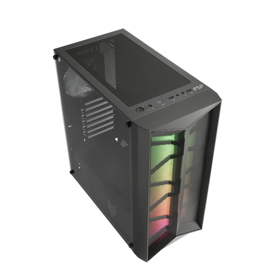 Carcasa FSP CMT 211, Mid-Tower, fara sursa, ATX, Black - imagine 5