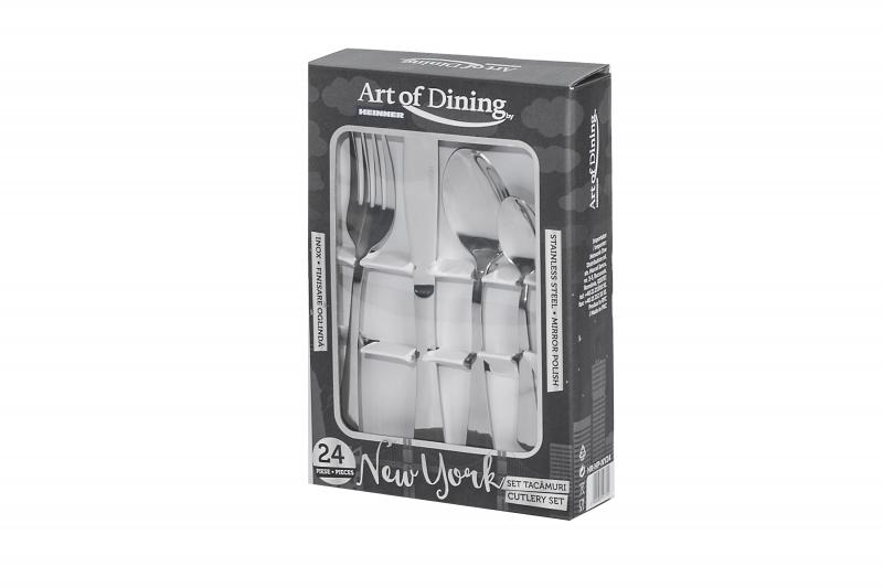 SET TACAMURI INOX 24 PIESE NEW YORK , ART OF - imagine 3
