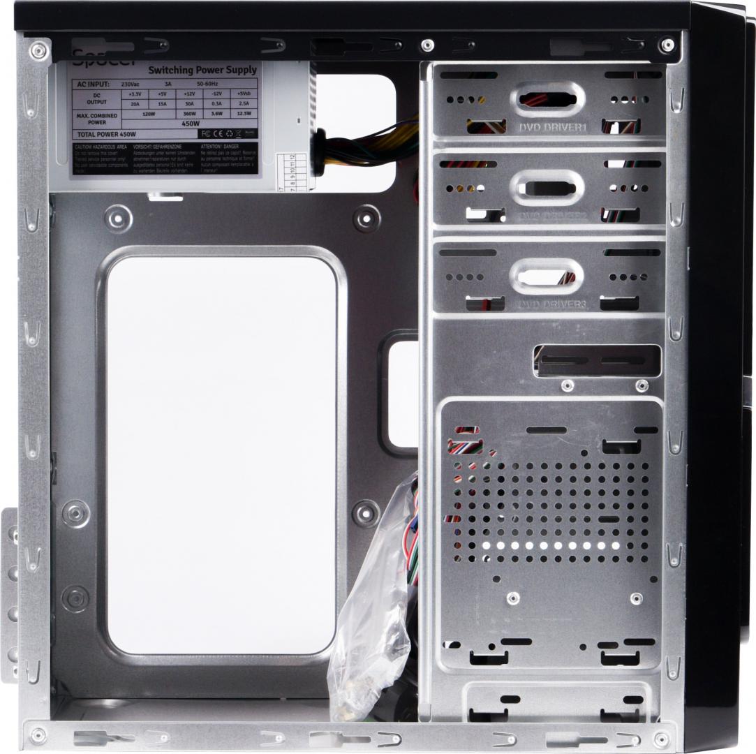 Carcasa Spacer Moon, ATX, MidTower, Gaming, sursa 450 (230W for - imagine 6