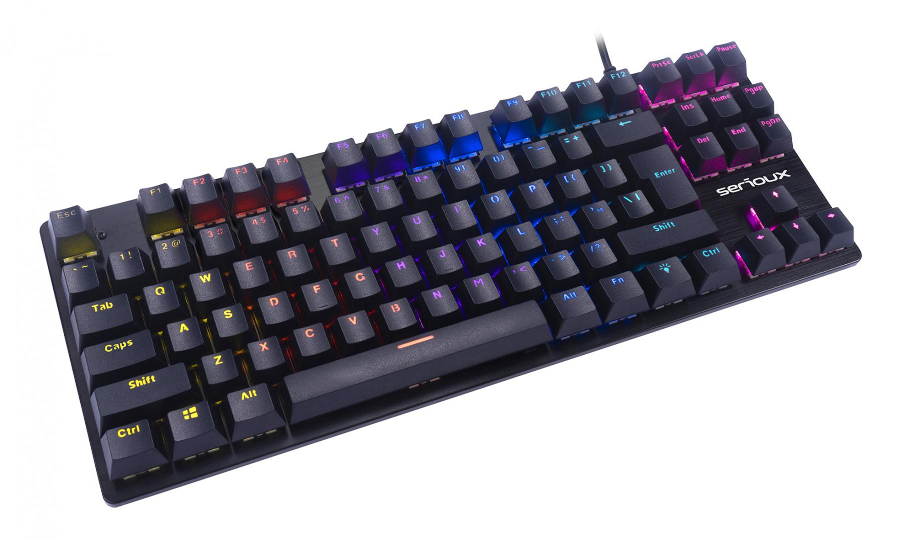 Tastatura gaming mecanica Serioux Freya, switch OUTEMU blue, pana la - imagine 4