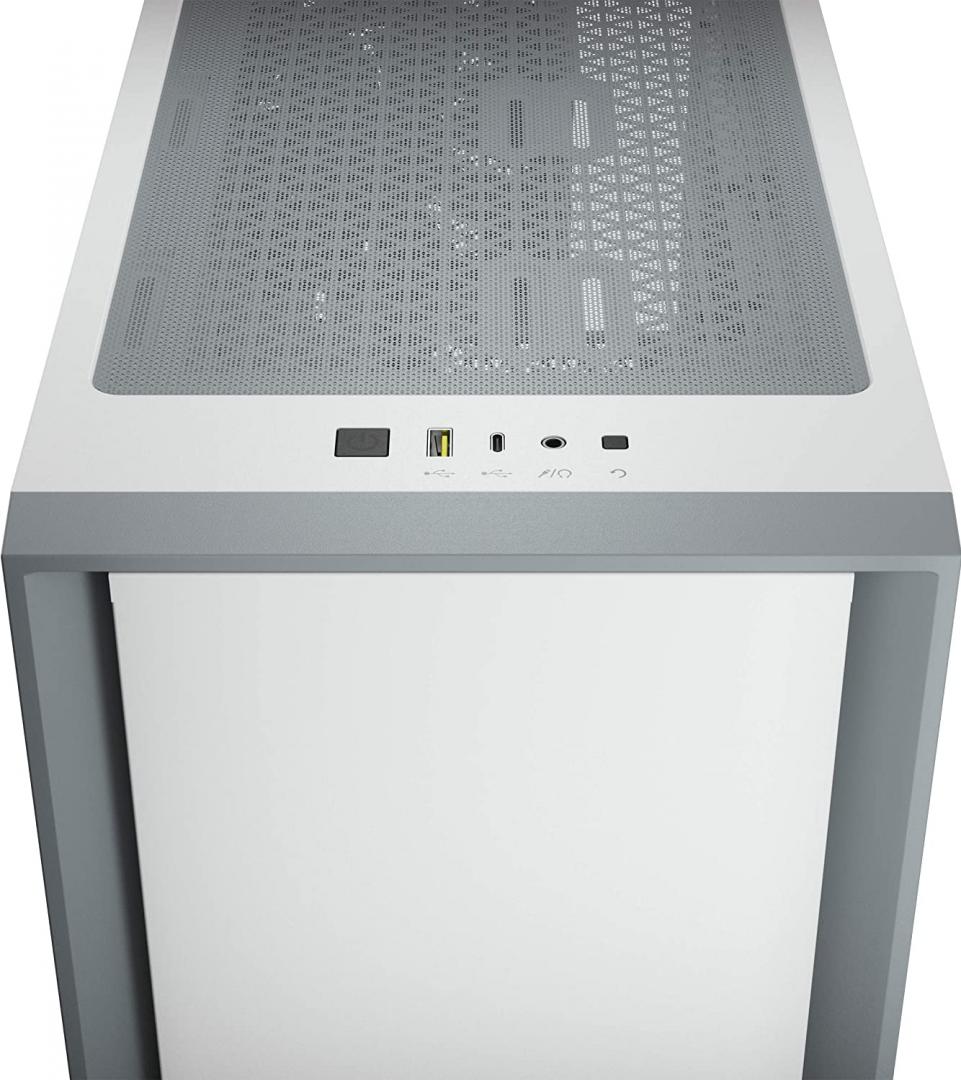 Carcasa Corsair 4000D Tempered Glass, fara sursa, white - imagine 3