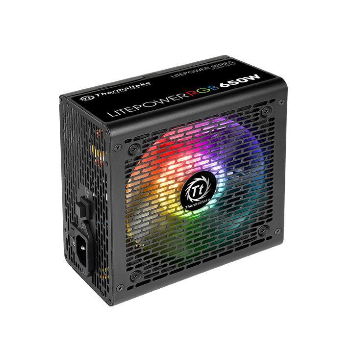 Sursa Thermaltake Litepower 650W iluminare RGB, single rail (48A), ventilator - imagine 4