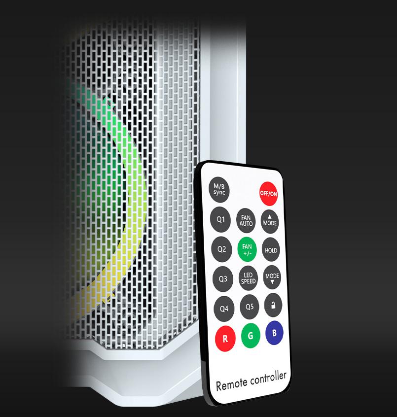 Carcasa Aqirys Wezen Midi Tower White RGB - imagine 10