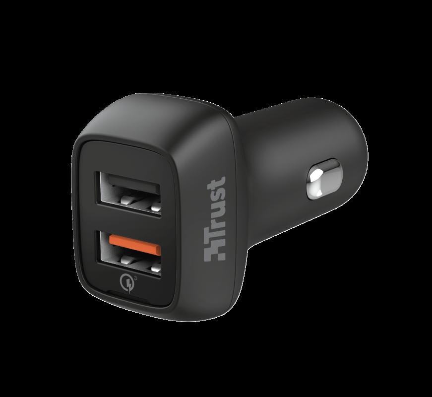 Incarcator rapid pentru masina Trust Qmax 30W Ultra-Fast Dual USB - imagine 4