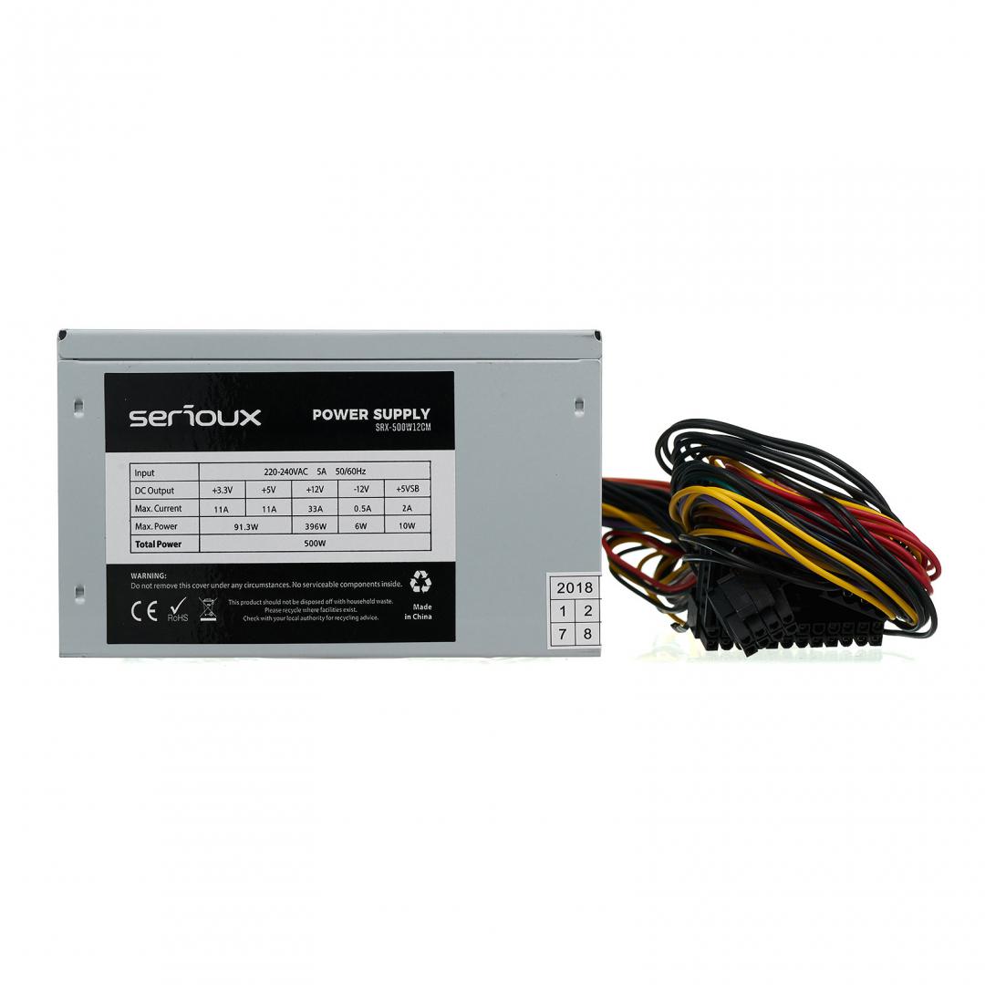 Sursa Serioux Energy, Ventilator 12cm, Protecții: OCP/OVP/UVP/SCP/OPP, 500W - imagine 4