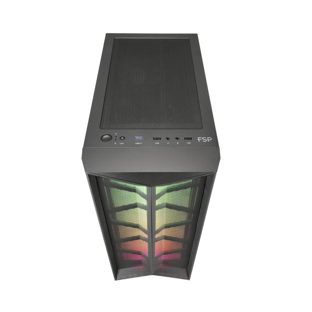 Carcasa FSP CMT 211, Mid-Tower, fara sursa, ATX, Black - imagine 7