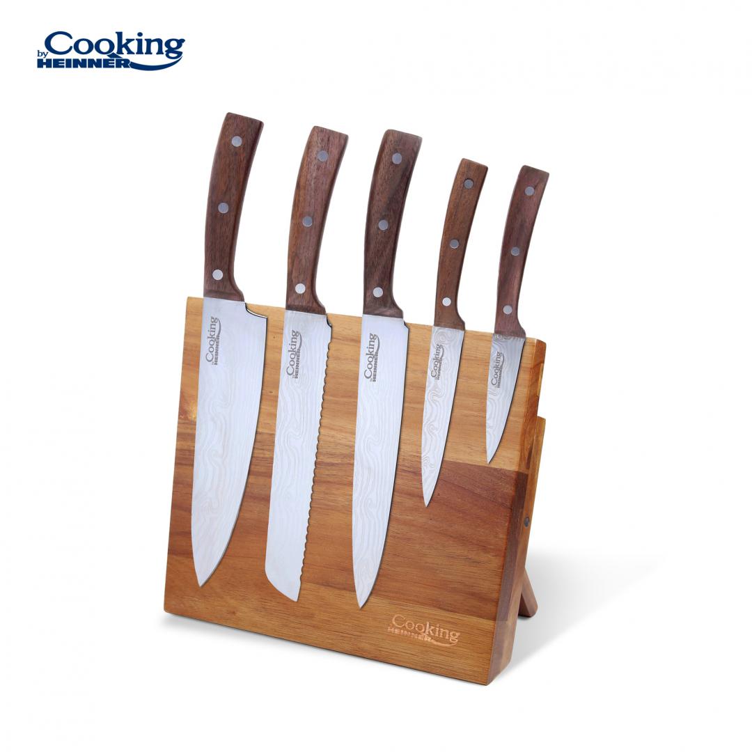 SET CUTITE BUCATARIE 6 PIESE,DAMASCUS STYLE, COOKING BY HEINNER - imagine 4