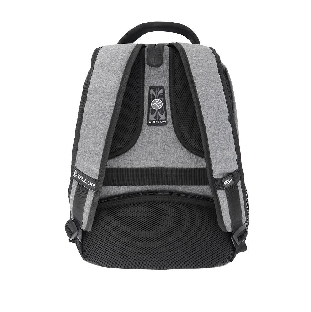 Rucsac laptop Tellur USB 15.6" Gri - imagine 6
