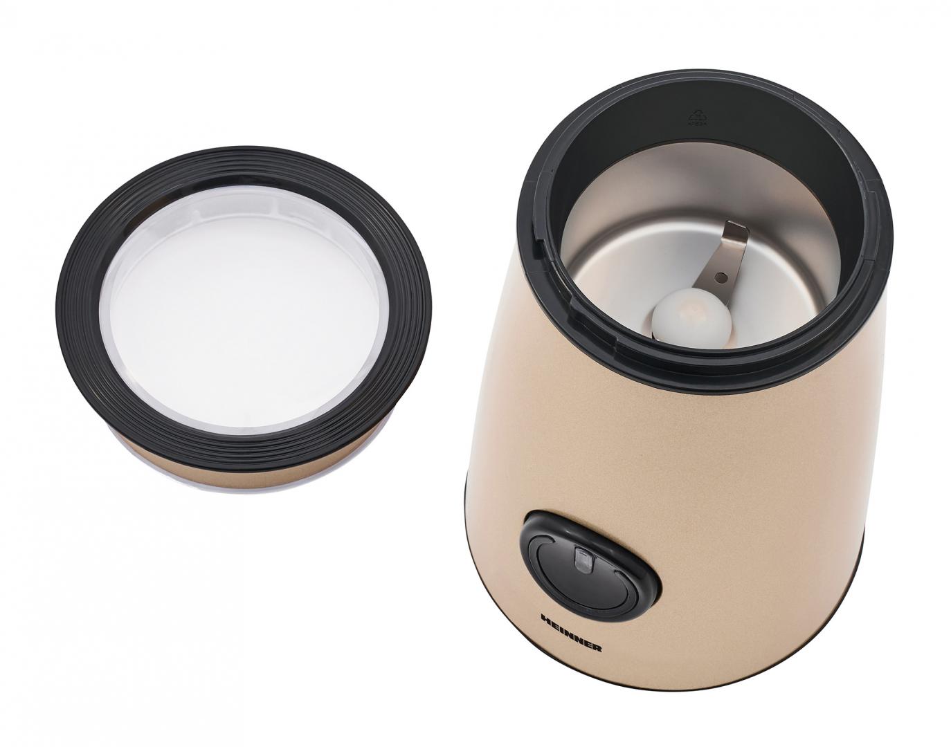 Rasnita electrica HEINNER HCG-150IXGD, putere 150W, capacitate 50G, interior din - imagine 3