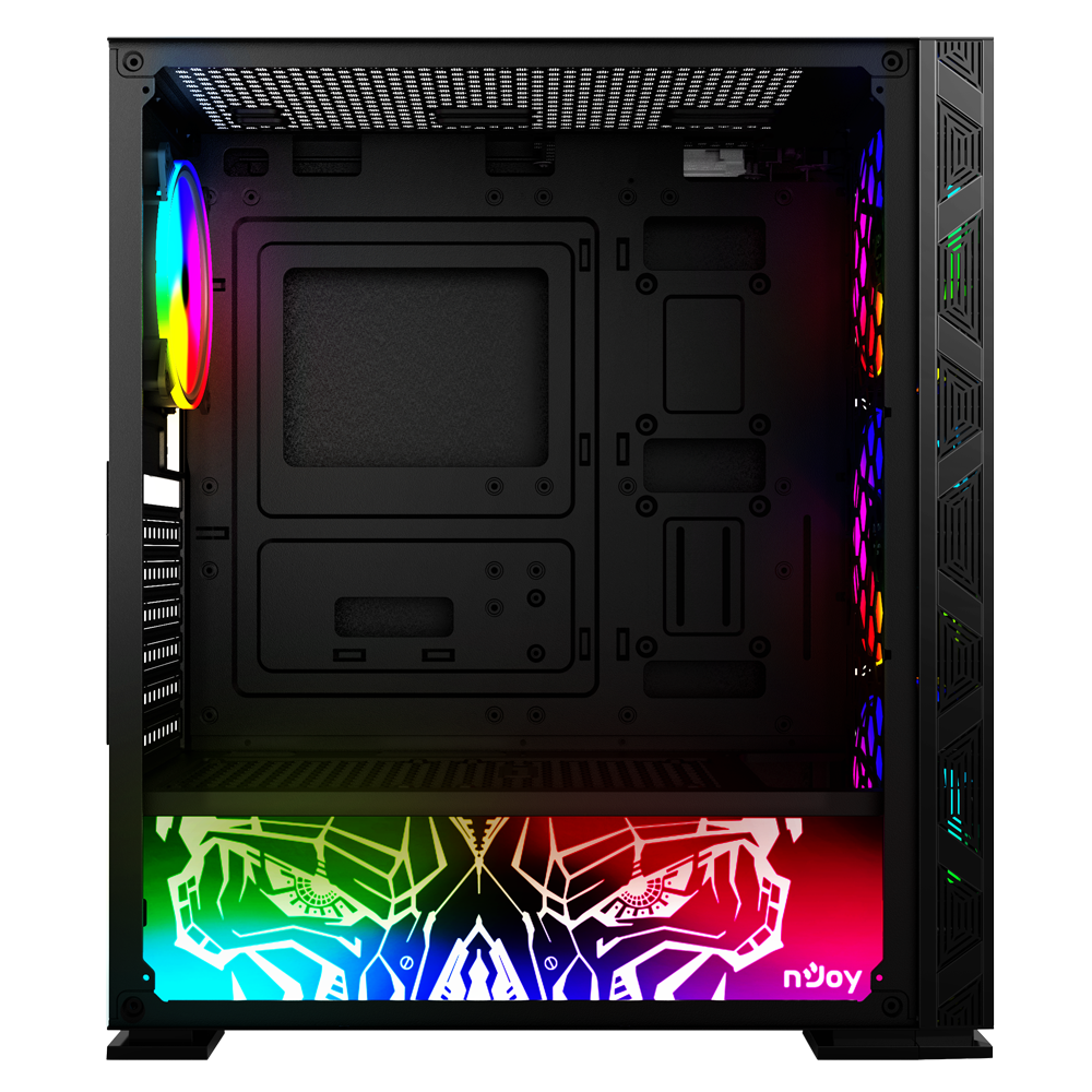 Carcasa nJoy Kona, Middle Tower, ATX, fara sursa, Black - imagine 7