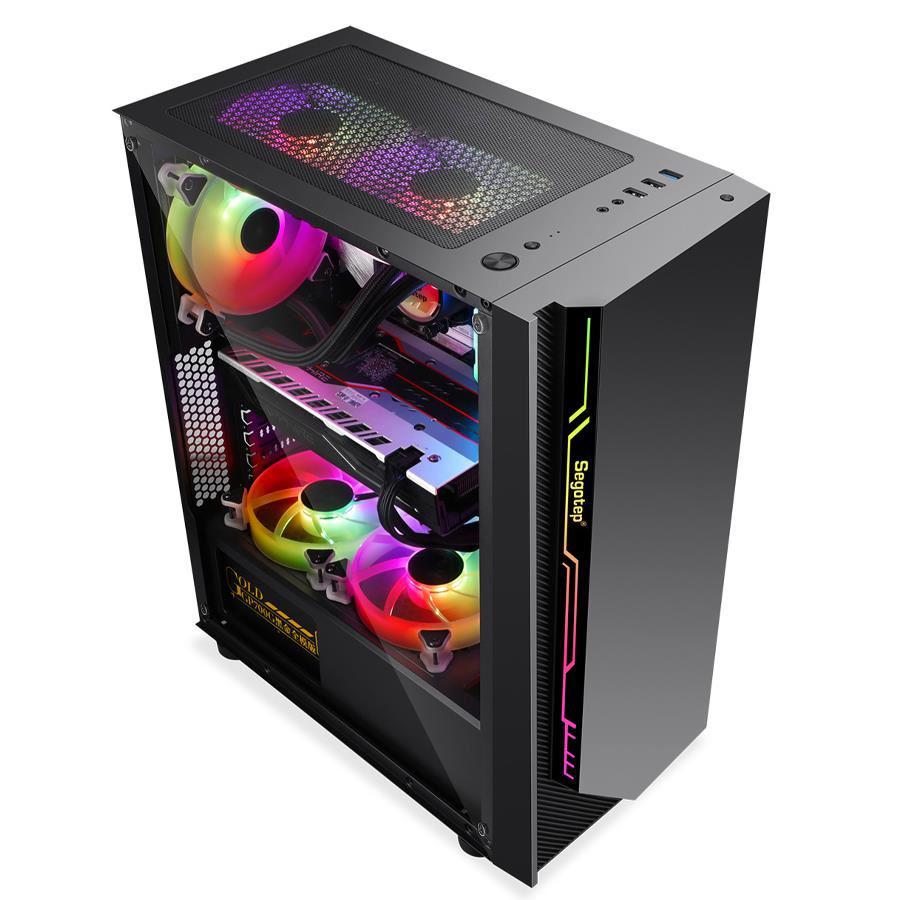 Carcasa Segotep Nova S6 neagra, SPCC Steel ATX Mid Tower, - imagine 5